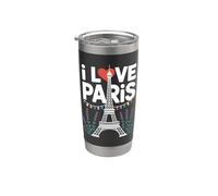 I Love Paris Torre Eiffel Lavender Vibes Bicchiere termico in acciaio inox doppia parete
