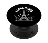 I Love Paris Torre Eiffel Night Stars PopSockets PopGrip Adesivo