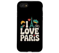 I Love Paris Tour Eiffel Bicycle Art Custodia per iPhone SE (2020) / 7 / 8