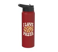 I Love Pasta Enthusiast Piatto preferito Stainless Steel Insulated Water Bottle