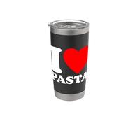 I Love Pasta, I Heart Pasta Bicchiere termico in acciaio inox doppia parete