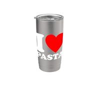 I Love Pasta, I Heart Pasta Bicchiere termico in acciaio inox doppia parete