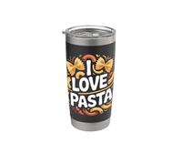 I Love Pasta Papillon Macaroni Lover Bicchiere termico in acciaio inox doppia parete