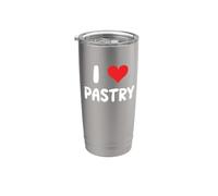 I Love Pastry - Cuore - Bake Bakery Baking Bake Cake Bread Bicchiere termico in acciaio inox doppia parete