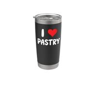 I Love Pastry - Cuore - Bake Bakery Baking Bake Cake Bread Bicchiere termico in acciaio inox doppia parete