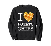 I Love Patatine Design Divertente sulle Chips Felpa