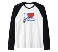 I Love Paterson New Jersey Maglia con Maniche Raglan