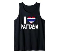 I Love Pattaya Bandiera Thai Cuore | Souvenir di Viaggio Thailandia Canotta