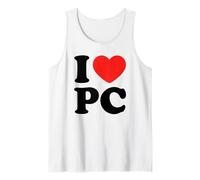 I Love PC I Cuore Computer Classico IT PC Gamer Nerd Canotta