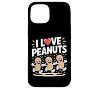 I Love Peanuts - Divertente design a cartoni animati Custodia per iPhone 15