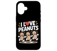 I Love Peanuts - Divertente design a cartoni animati Custodia per iPhone 16