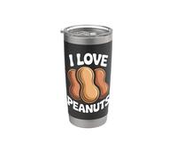 I Love Peanuts Eccentrico Peanut Lover Statement Bicchiere termico in acciaio inox doppia parete