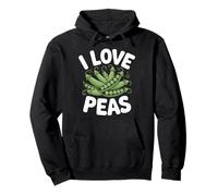 I Love Peas Dichiarazione Divertente Amante delle Verdure Felpa con Cappuccio