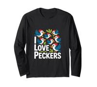 I Love Peckers Uccelli stravaganti Divertenti Maglia a Manica