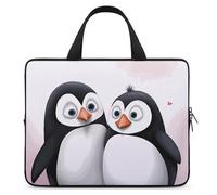 I Love Penguins - Custodia per computer portatile, ultra sottile, leggera e impermeabile, in neoprene resistente, con cinghia da polso