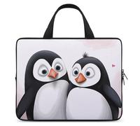 I Love Penguins - Custodia per computer portatile, ultra sottile, leggera e impermeabile, in neoprene resistente, con cinghia da polso