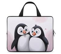 I Love Penguins - Custodia per computer portatile, ultra sottile, leggera e impermeabile, in neoprene resistente, con cinghia da polso