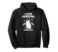 I Love Penguins - Fiocchi di neve per amanti dei pinguini Felpa con Cappuccio