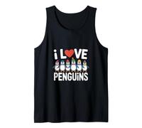 I Love Penguins - Grazioso Design a Forma di Pinguino Canotta