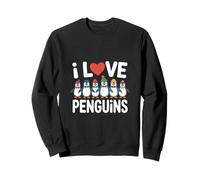 I Love Penguins - Grazioso Design a Forma di Pinguino Felpa