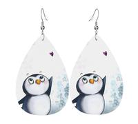 I Love Penguins - Orecchini da donna a forma di stella, gioielli pendenti chic per celebrazioni, One Size, Pelle