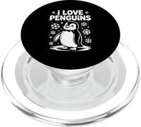 I Love Penguins - Papillon invernale a forma di pinguino PopSockets PopGrip per MagSafe
