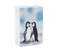 I Love Penguins, portasigarette elegante, leggero, tascabile, impermeabile, per dispenser di sigarette, accessori per campeggio e escursionismo all'aperto