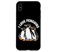 I Love Penguins - Simpatico design con animali Custodia per iPhone XS Max