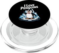 I Love Penguins Simpatico pinguino Artistico Amante degli animali PopSockets PopGrip per MagSafe