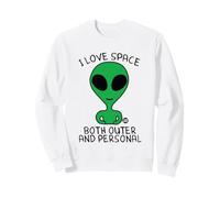 I Love Personal Space Funny Alien Felpa