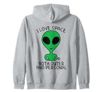 I Love Personal Space Funny Alien Felpa con Cappuccio