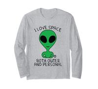 I Love Personal Space Funny Alien Maglia a Manica