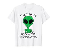 I Love Personal Space Funny Alien Maglietta