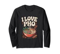 I Love Pho Noodle Zuppa Bowl Delight Maglia a Manica