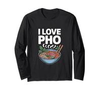 I Love Pho Noodles Zuppa Appassionati Delizia Maglia a Manica