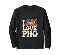I Love Pho Vietnamita Noodle Zuppa Bowl Art Maglia a Manica