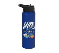 I Love Physics Atom Calculator Scienza Stainless Steel Insulated Water Bottle