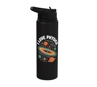 I Love Physics Atom Planets Formula Universo Stainless Steel Insulated Water Bottle