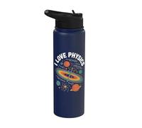 I Love Physics Atom Planets Formula Universo Stainless Steel Insulated Water Bottle