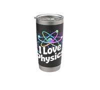 I Love Physics Atom Scienza Chimica Divertimento Bicchiere termico in acciaio inox doppia parete