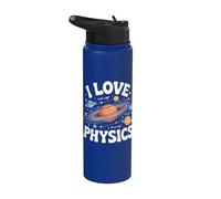 I Love Physics Cosmic Planets Universo Stainless Steel Insulated Water Bottle