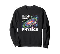 I Love Physics Design atomico a spirale per gli appassionati di scienza e STEM Felpa