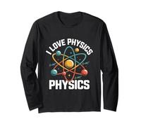 I Love Physics Physics E=MC² Modello atomico Maglia a Manica