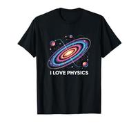 I Love Physics Spirale Atom Design per gli appassionati di scienza Maglietta