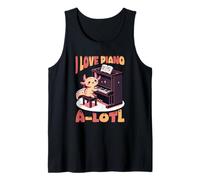 I Love Piano A-Lotl Sea Creature Kawaii Carino Divertente Canotta