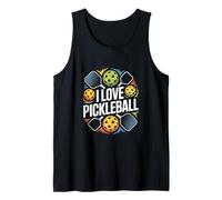 I Love Pickleball Vibrante Paddle Balls Canotta