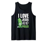 I Love Pickles E Jesus Christian Cetriolo Amante Canotta