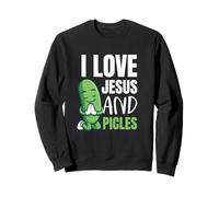 I Love Pickles E Jesus Christian Cetriolo Amante Felpa