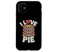 I Love Pie Apple Dessert Stack Divertente Tipografia Custodia per iPhone 11