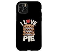 I Love Pie Apple Dessert Stack Divertente Tipografia Custodia per iPhone 11 Pro